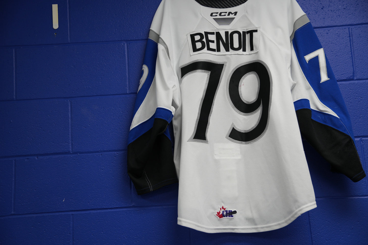 Game-Worn Jersey: #79 Benoit (white)