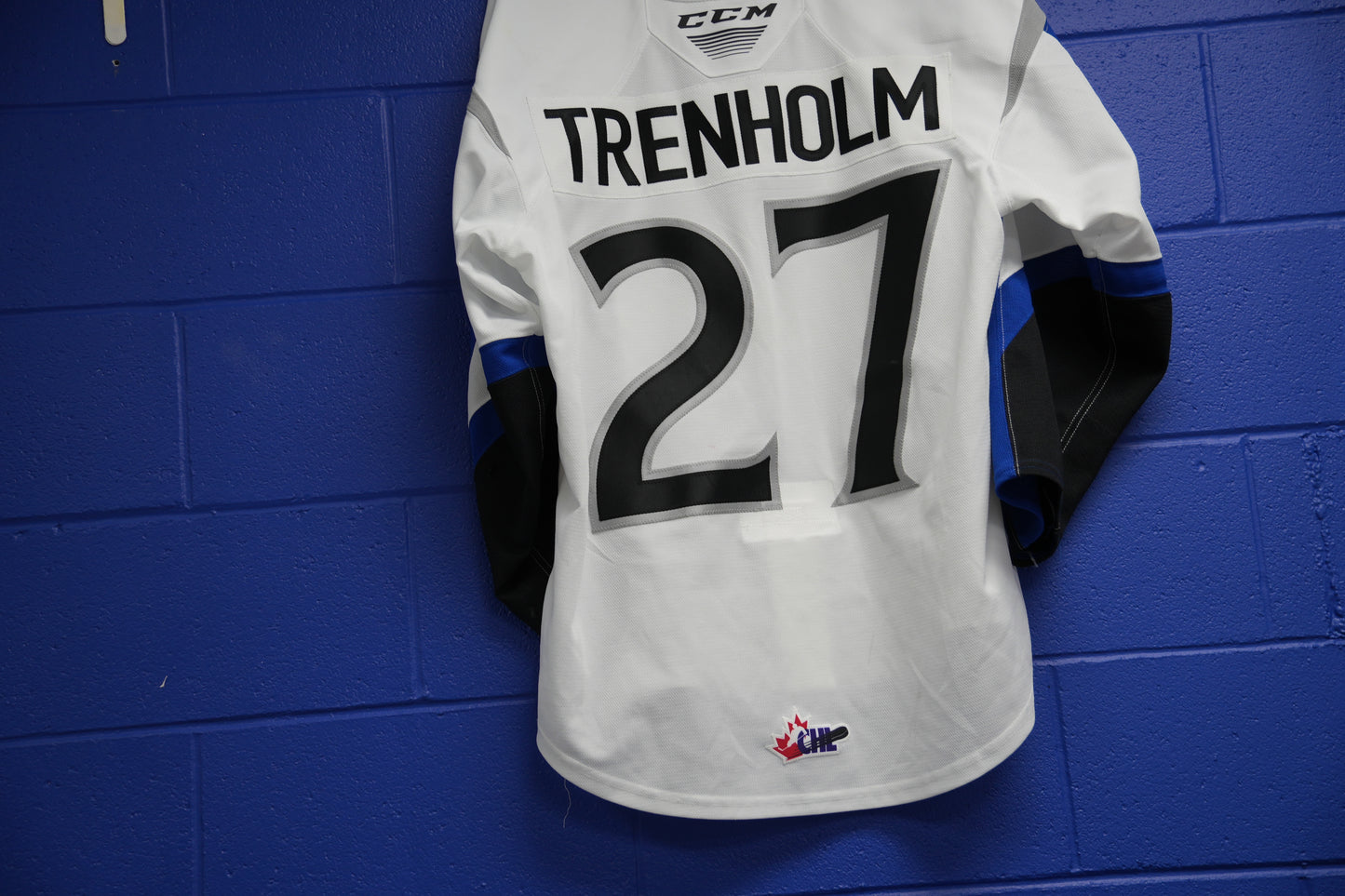 Game-Worn Jersey: #27 Trenholm (White) (Memorial Cup)