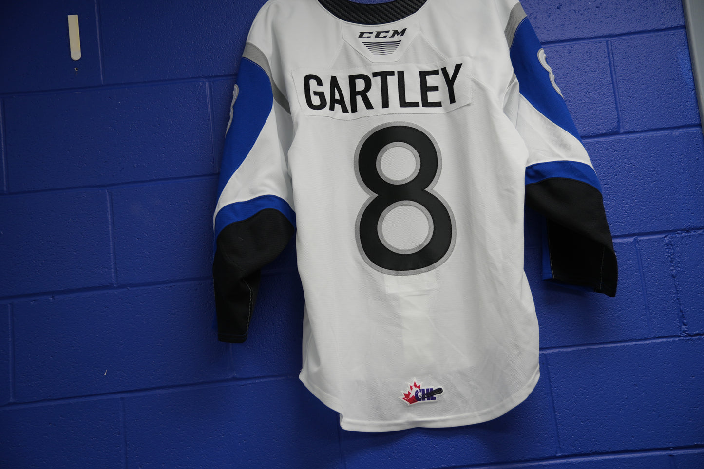 Game-Worn Jersey: #8 Gartley (White)