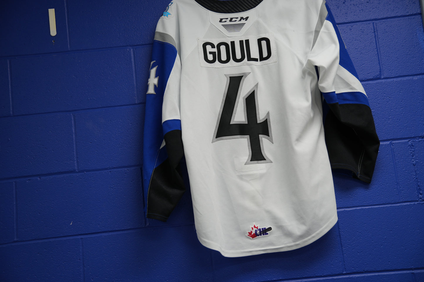 Game-Worn Jersey: #4 Gould (White)