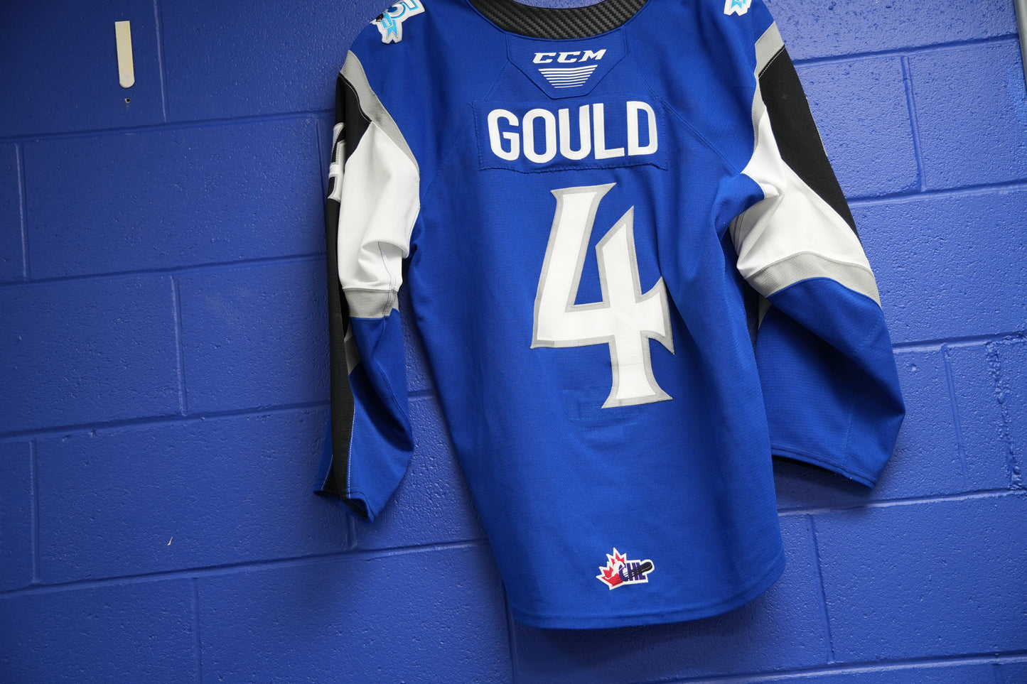 Game-Worn Jersey: #4 Gould (Blue)