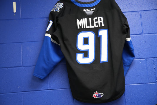 Game-Worn Jersey: #91 Coen Miller (black)