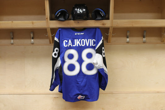 Game-Worn Jersey: Maxim Cajkovic - Blue (2018-19)