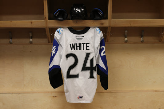 Game-Worn Jersey: James White -  White (2019-20)