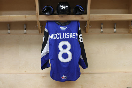 Game-Worn Jersey: Carter McCluskey - Blue (2021-22)