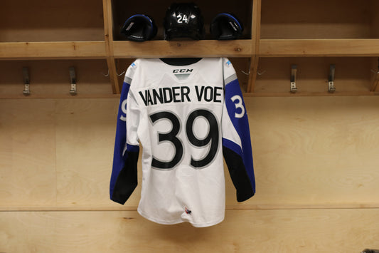 Game-Worn Jersey: Julian Vander Voet-  White (2019-20)