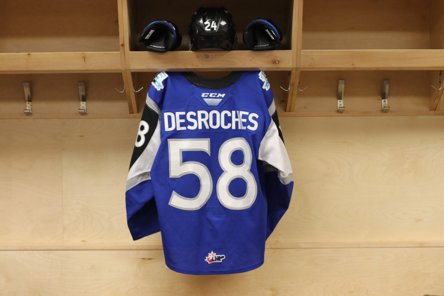 Game-Worn Jersey: Charlie DesRoches -  Blue (2019-20)