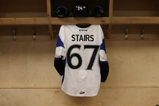 Game-Worn Jersey: Dawson Stairs - White (2020-21)