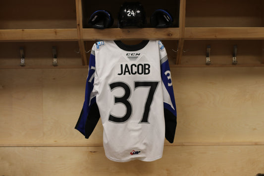 Game-Worn Jersey: Jeremie Jacob -  White (2019-20)