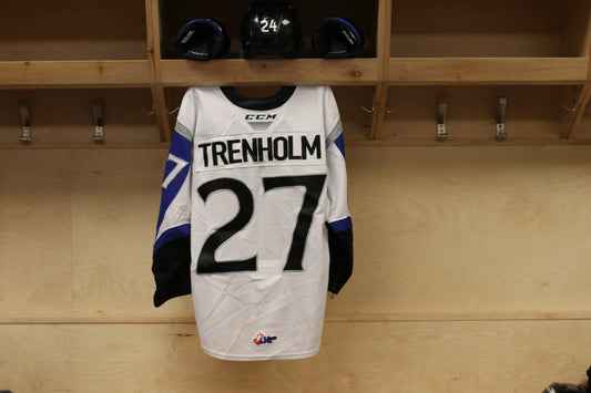 Game-Worn Jersey: Connor Trenholm -  White (2022-23)