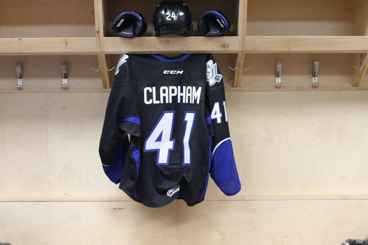 Game-Worn Jersey: Austin Clapham -  Black (2015-16)