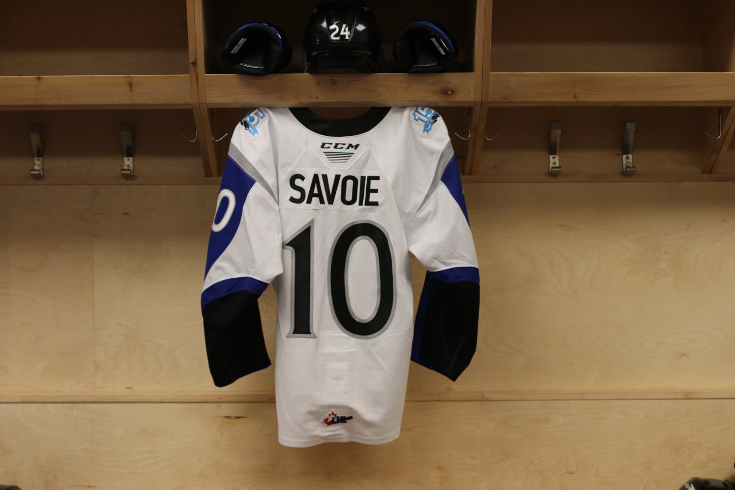 Game-Worn Jersey: Charles Savoie -  White (2019-20)