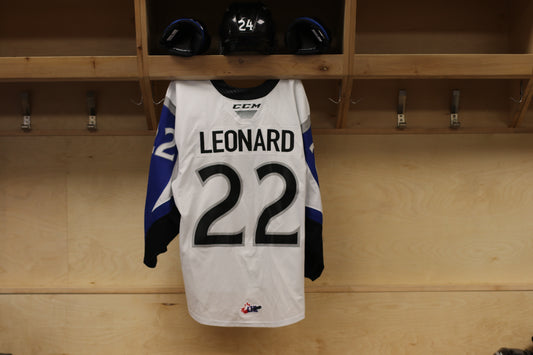 Game-Worn Jersey: Liam Leonard -  White (2020-21)